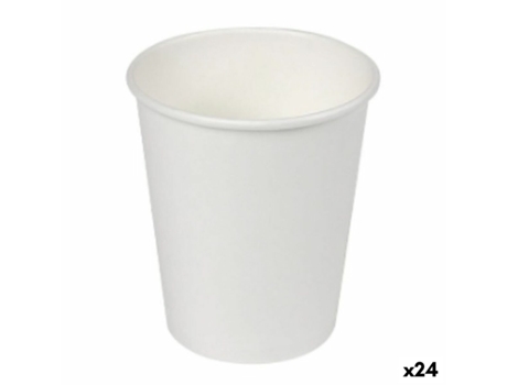 Set de Vasos ALGON Cartón Desechables Blanco 24 Unidades (50 Piezas)