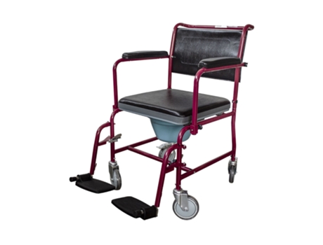 Silla confort con ruedas MOBICLINIC Silla orinal Silla de baño con brazos plegables y regulables en altura Ancla