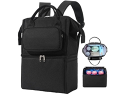 Mochila grande 2 en 1 con capacidad de 18 litros, bolsa térmica para botellas, capacidad para 6 botellas de 270 ml (negra) Eifson