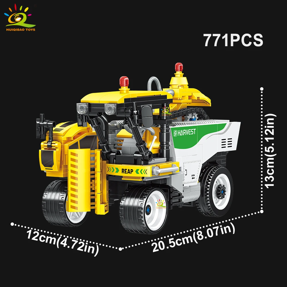 Blocos De Montar Caminhão Agrícola, Modelo Moc, Blocos De Montar Carros, Brinquedos De Construir Ciudades Para Niños.