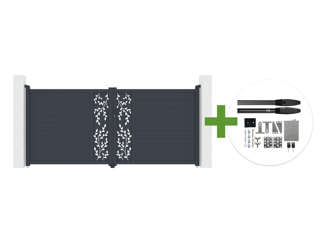 Puerta Batiente Folya 3,5m Al.160cm + Motor Hiker B200