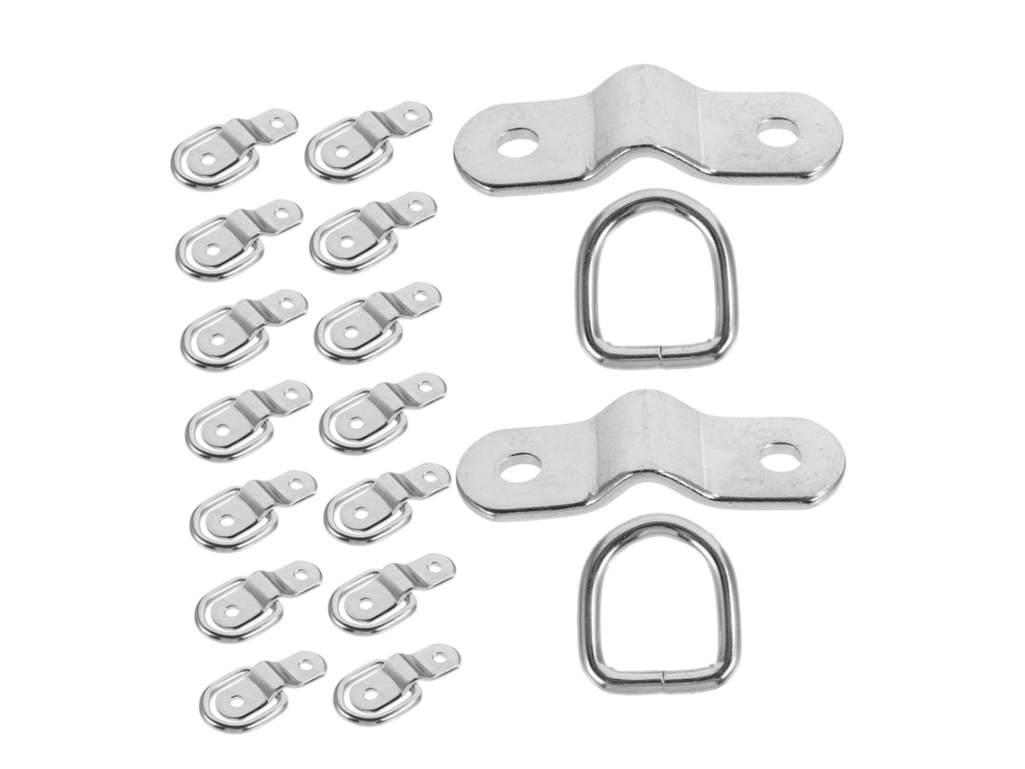Juego De 16 Anillas De Amarre Para Remolques, Camiones De Plataforma Y Transportadores De Carga Con Puntos...