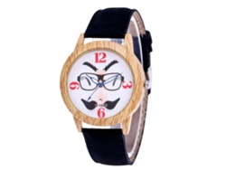 Reloj Casual De Cuarzo Unisex Con Correa De Jean Zhoulianfa (negro)