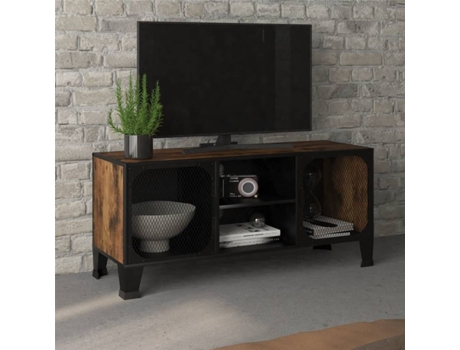Mueble para la televisión VIDAXL Marrón Metal (105x36x47 cm)