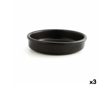 Cazuela Anaflor Vulcano Barro cocido Negro 25 cm (3 Unidades)