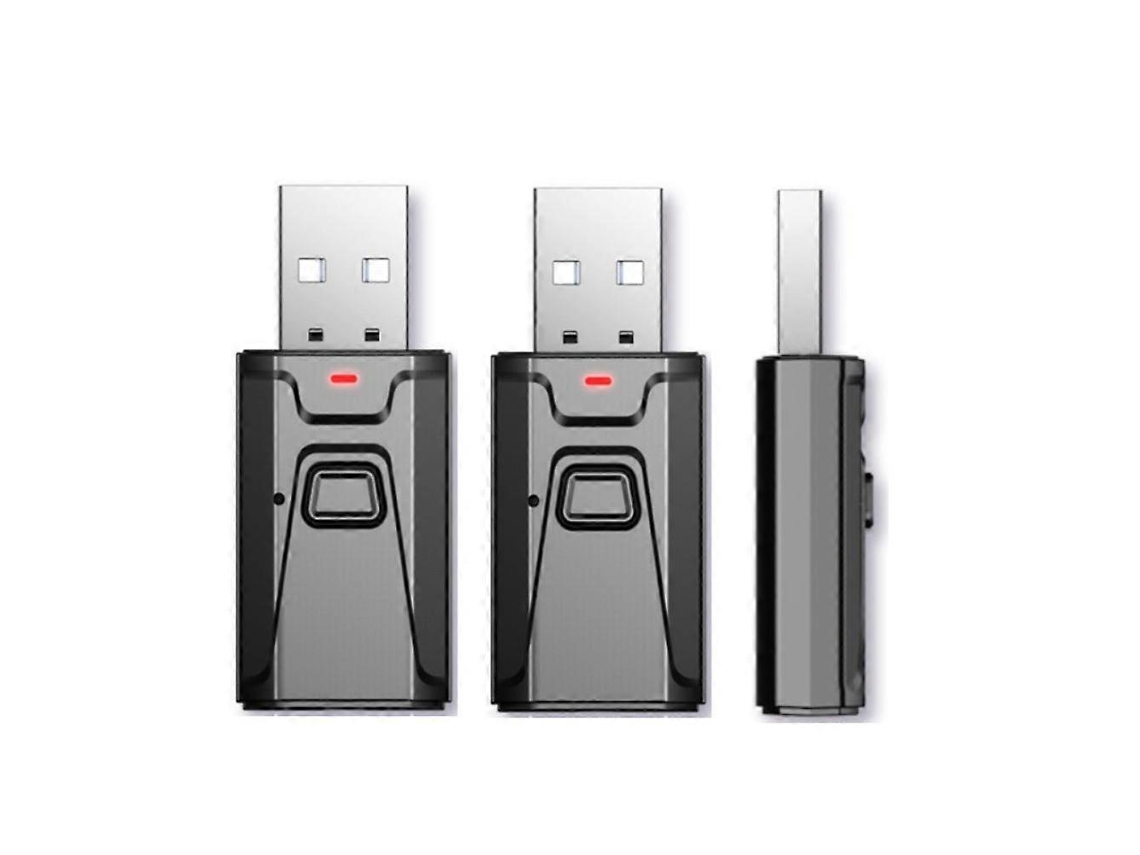 Adaptador transmisor y receptor de audio USB Bluetooth 5.0 de 2 piezas para TV, PC, altavoz de coche, entrada auxiliar Rosewell