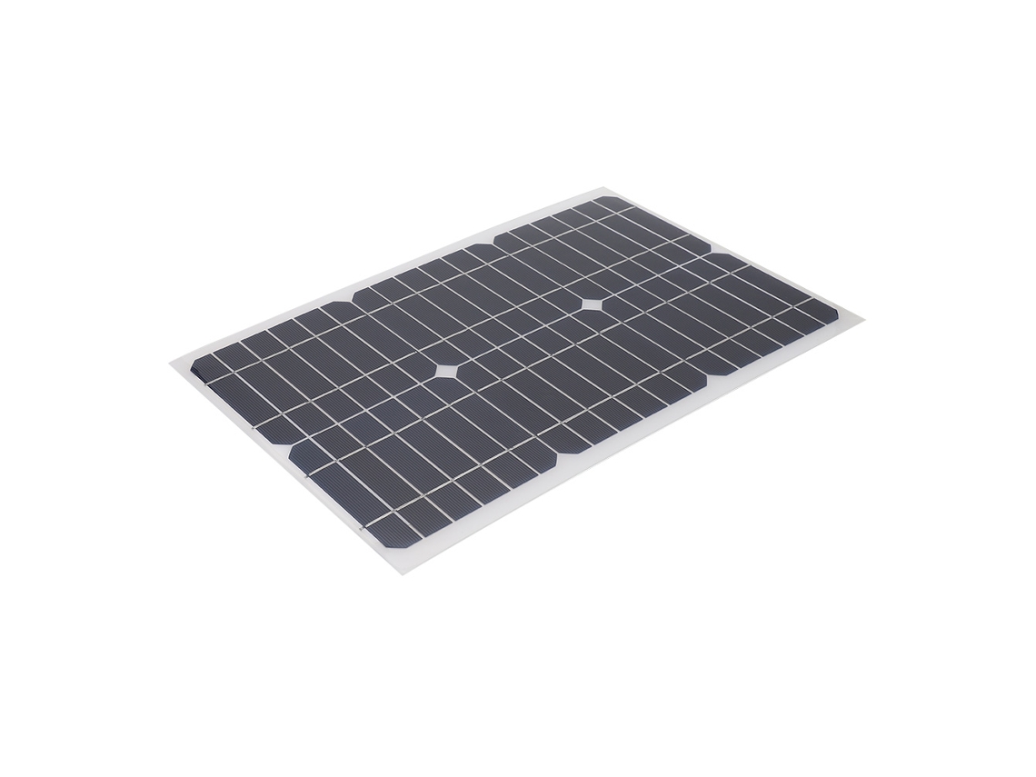 Panel solar portátil (18 V, 18 W, lámina PET blanca)