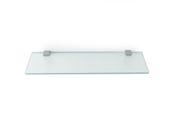 Estante de cristal Espelharte de 50x13cm, esmerilado de 6 mm, para baño/cocina, con soporte cromado.