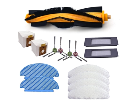 Pano de esfregão com escova lateral para filtro ecovacs deebot ozmo t8 t9 peças de robô