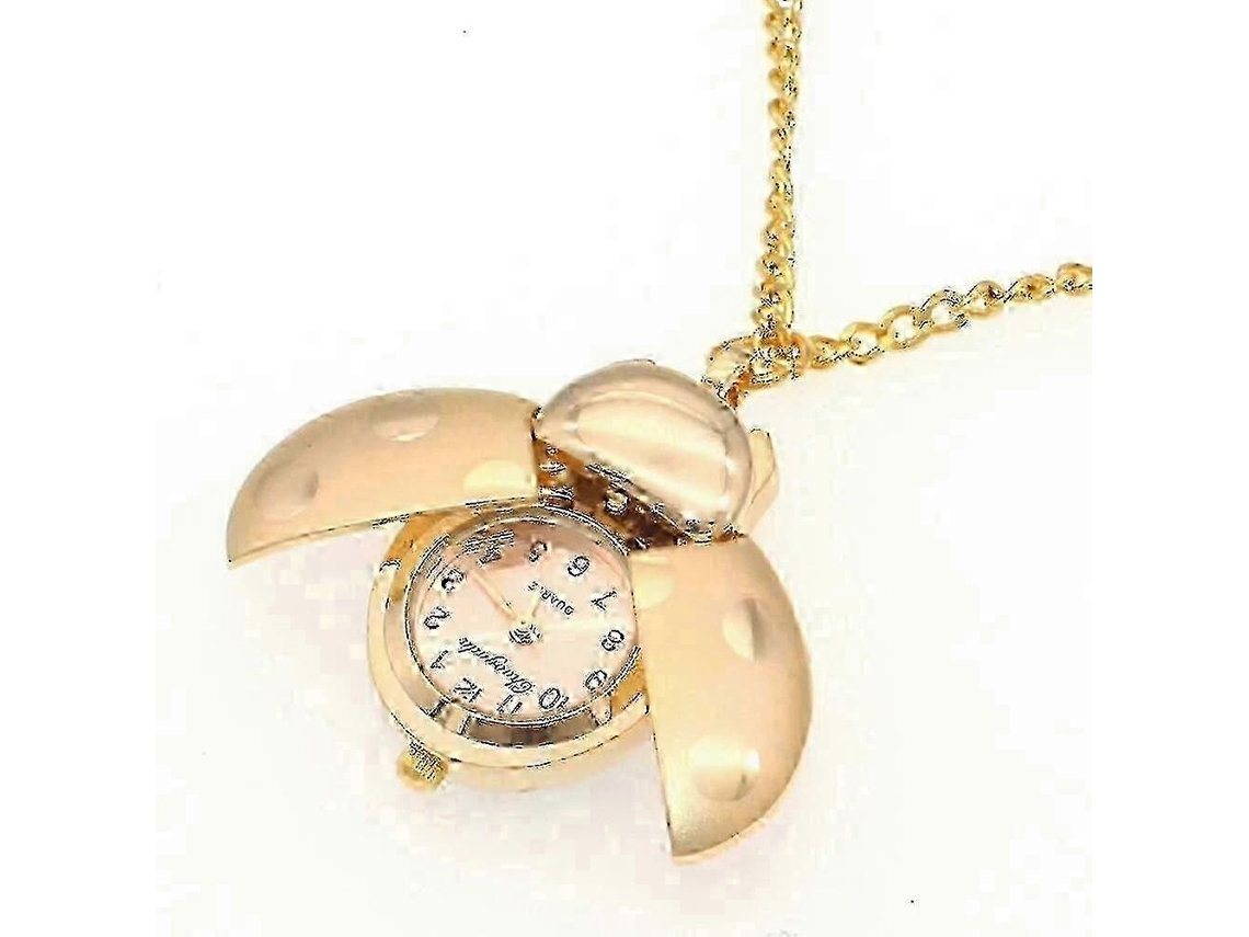 Reloj de bolsillo GOKOCO Ladybug 2025 con movimiento de cuarzo, para estudiantes, con llavero.