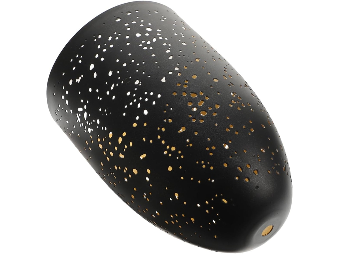 Lámpara De Mesa Y De Techo Decorativa De Hierro Negro Hueco, Adecuada Para Dormitorio, Sala De Estar Y Oficina.
