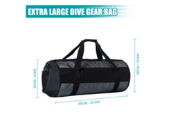 Bolsa De Buceo Plegable De Malla Para Equipo De Snorkel Y Surf - Nylon Duradero Con Cremallera De Pvc - Fácil De Transportar