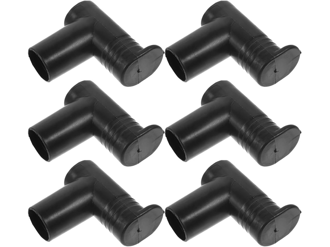 Conector Percha Ángulo Recto Plástico Negro Juego 6 Piezas Accesorios Versátiles Percheros Fácil Instalación