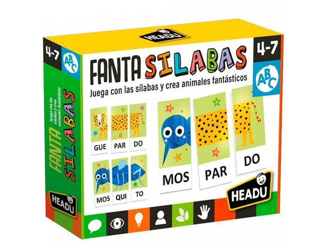 Juego Educativo HEADU Fanta Sílabas (Edad Mínima Recomendada: 4 años - Versión en Espanhol)
