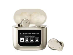 Auriculares Sem Fio Smart Display Hifi Yizhood Bluetooth Beige