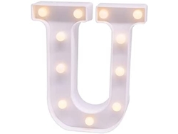 Letras com Luzes Led para Decoração de Interiores U