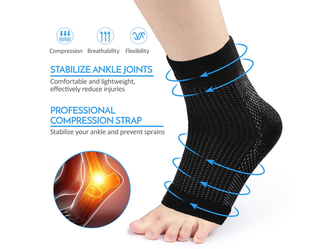 Calcetines De Soporte Para El Tobillo, Protectores, Sin Puntera, De Alta Elasticidad, Alivian La Presión, Alivian El Dolor Y Brindan Soporte Para El Arco Del Pie.