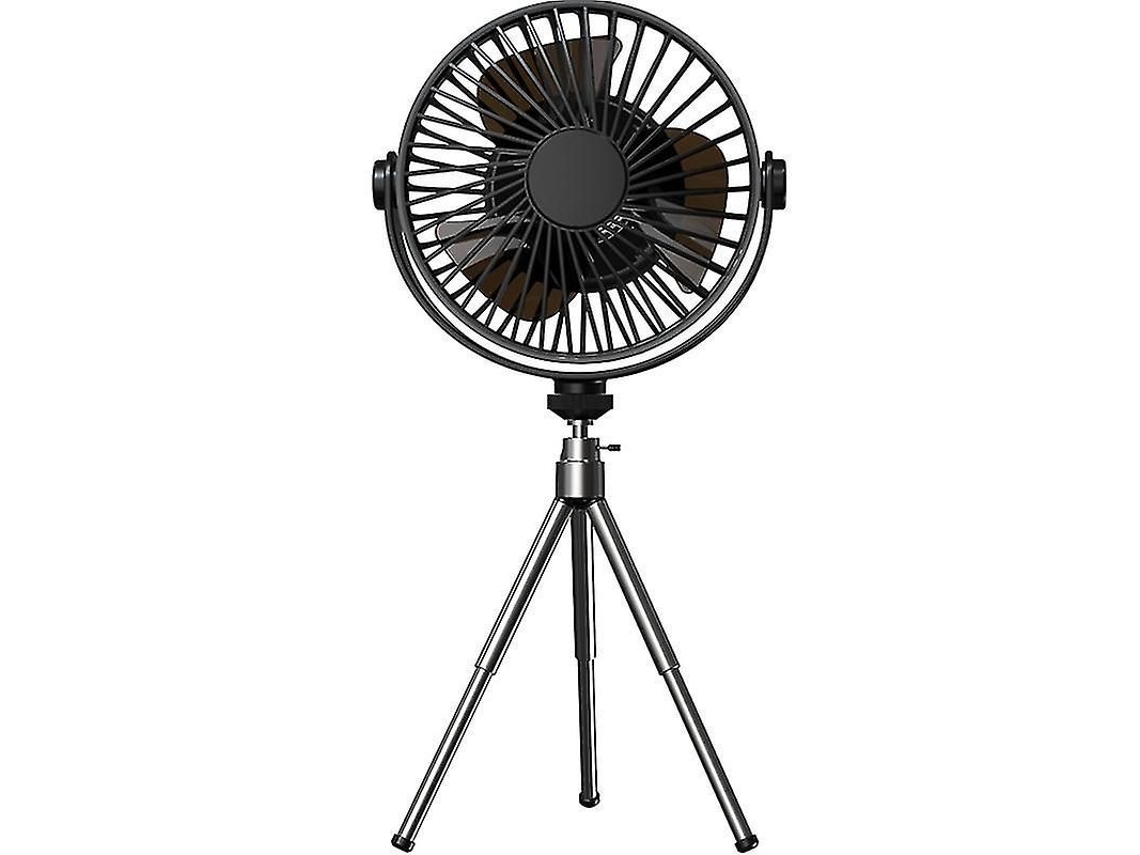 Ventilador De Mesa Con Luz Y Mando A Distancia De 2000 Mah Con Trípode Para Acampada Al Aire Libre.