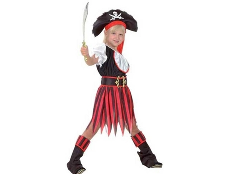 Disfraz de Niña GUIRCA Pirata (Talla: 4-6 años)