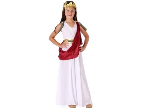 Disfraz de Niña ATOSA Romana Blanca con capa (Tam: 7-9 años)
