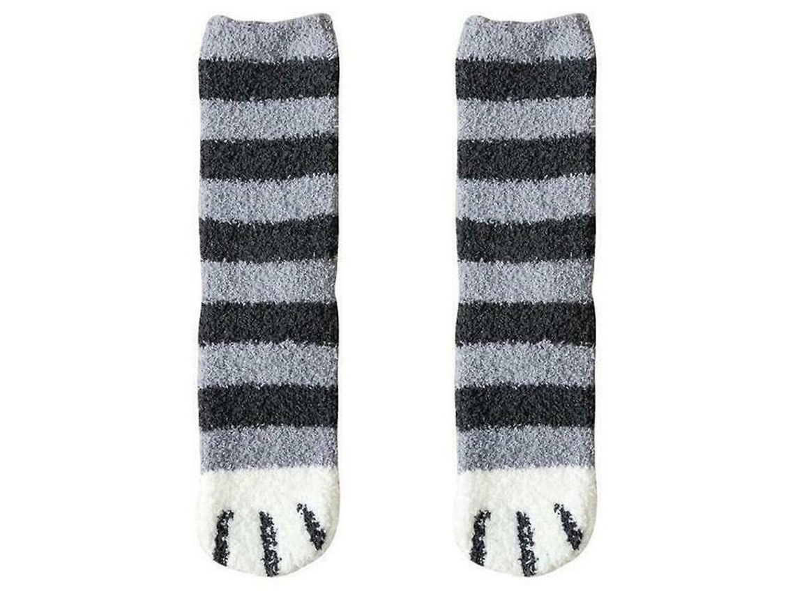 2026-calcetines De Pata De Gato 3d Para Mujer Suaves Con Estampado Cálido Elasticos Calcetines De Pile