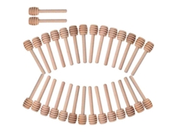 2026altiro-30 Cucharas De Miel De Madera En Espiral De 8 Cm Para Bodas, Aniversarios Y Regalos De Bebé.