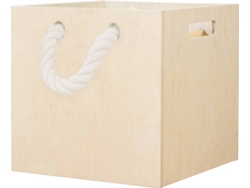 Caja de Almacenamiento BENLEMI Boks (Marrón - Aglomerado Abedul - 33x37x33 cm)