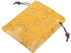 Bolsita Joyas Dorada Bordada Monedero Cordón 13x16 Compacta Estilo Chino Mujer Ideal Guardar Accesorios