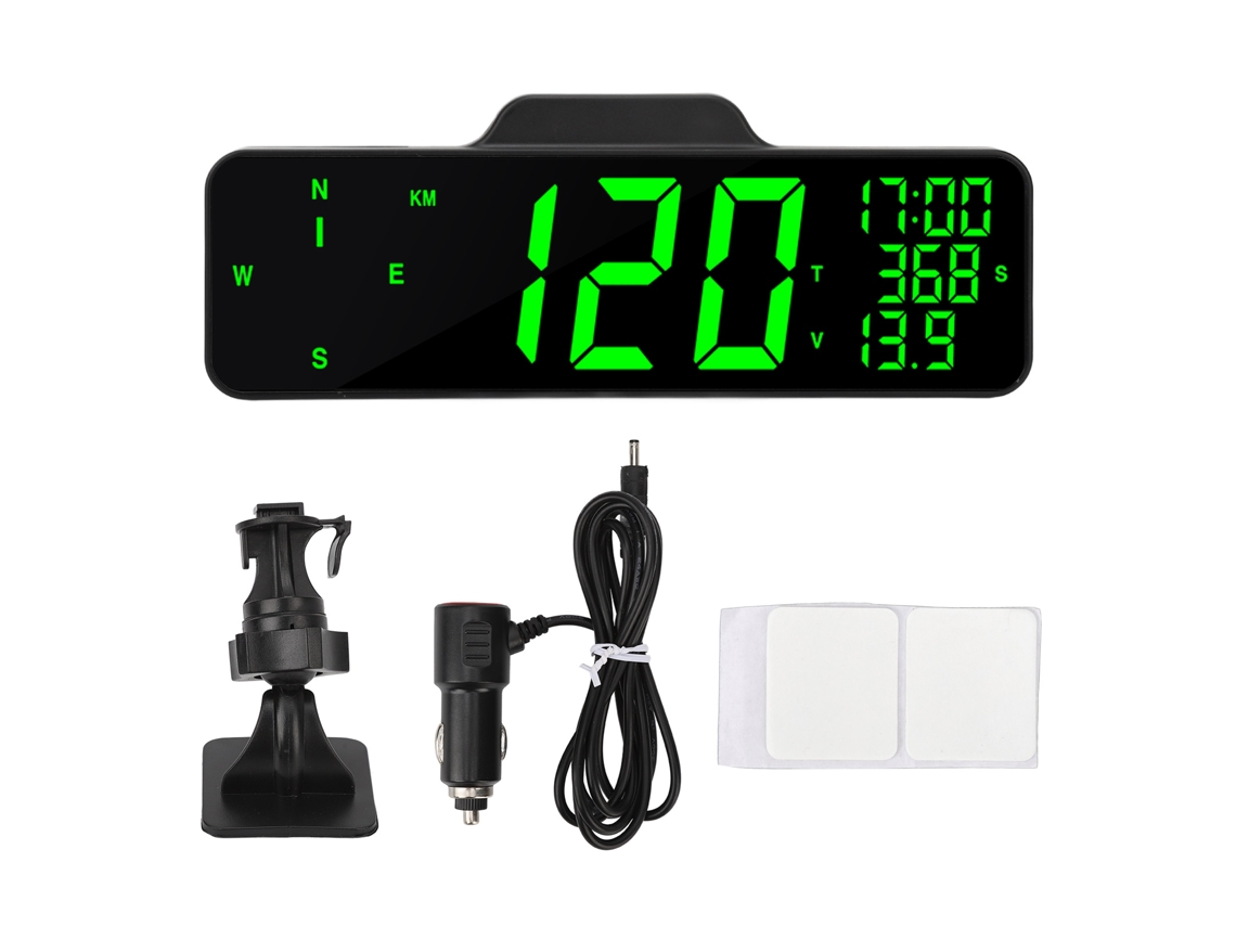 Pantalla HUD de 9 pulgadas para coche, alarma de exceso de velocidad, velocímetro GPS, velocidad, kilometraje, velocidad, velocidad, universal para la mayoría de los vehículos.