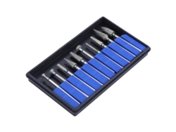 Juego de 10 cabezales de lijado dental naturales para pulir y afilar dientes, brocas tipo C de 2,35 mm.