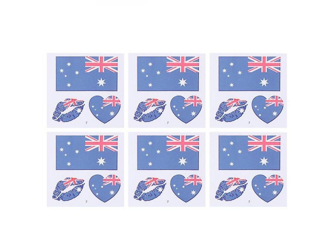 2026-25 Tatuajes Temporales Bandera Nacional Impermeables Ecológicos Para Deportes 6x6x1cm