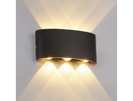 One Unit - Aplique - Color Aluminio Negro - Seis Focos - 6W - Luz Blanca Acogedora