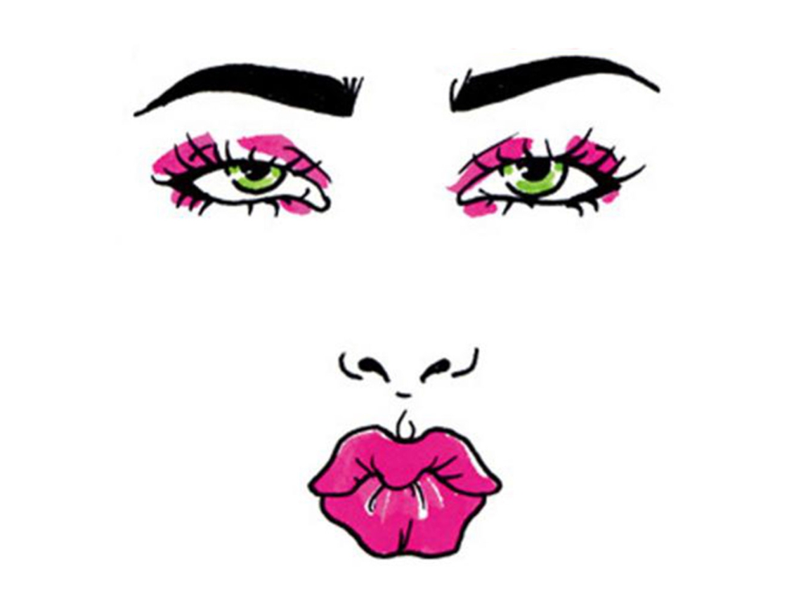 2026 Store-calcomanía De Cara De Mujer Con Labios Rojos Decorativa Para Pared De Salón Y Dormitorio