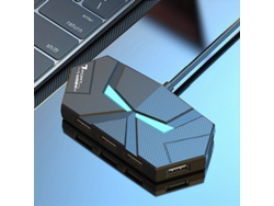 Concentrador Usb De 7 Puertos Con Retroiluminación, Compatible Con Ordenadores Portátiles Y Estaciones De Trabajo.
