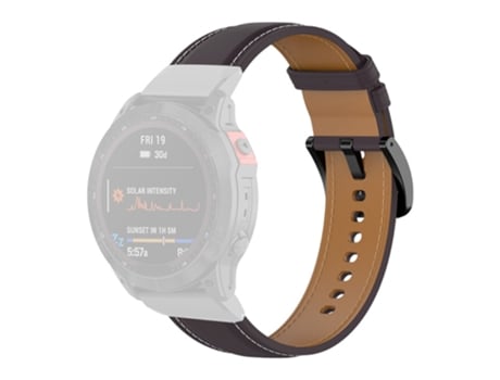 Correa de piel auténtica con herramienta para Garmin Fenix 7/Instinct 2/Fenix 5/Forerunner 935/Forerunner 945 - púrpura oscuro