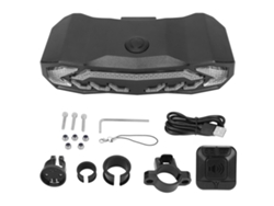 Luz trasera recargable e impermeable para bicicleta con 6 modos y alarma, encendido/apagado automático.