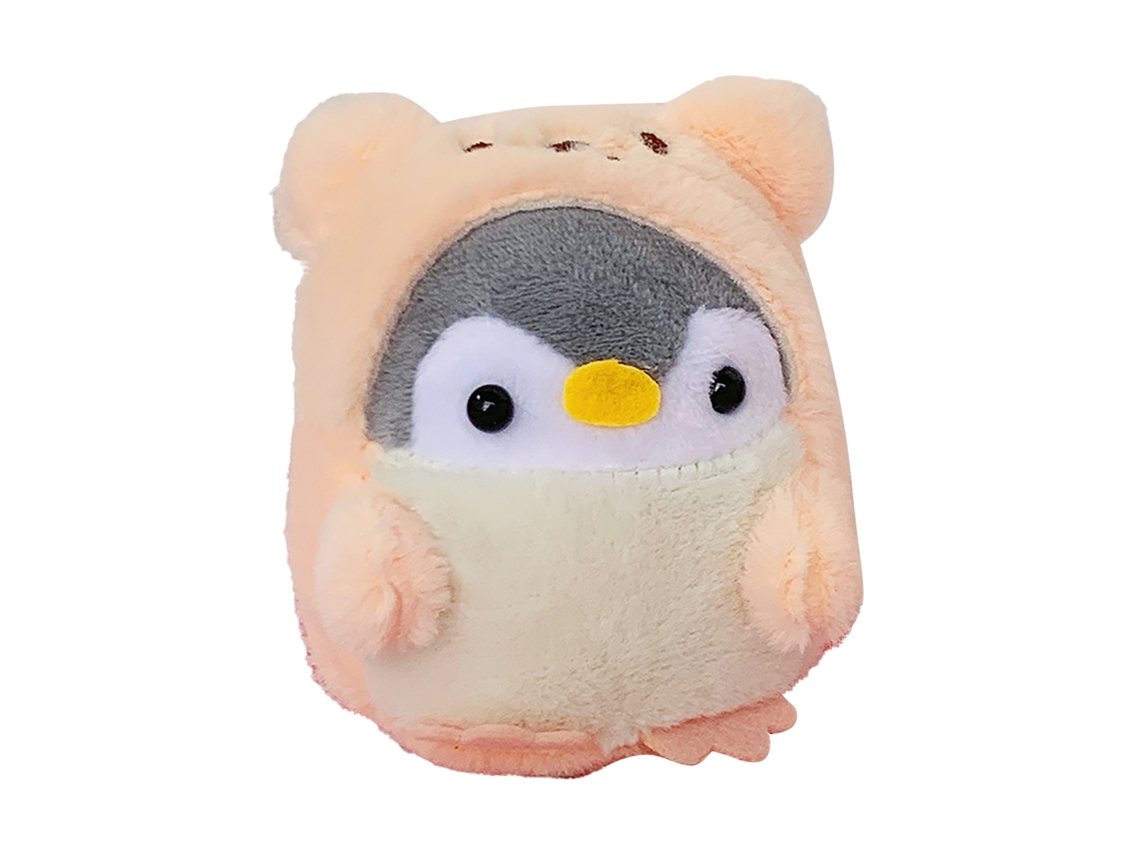 Lindo Llavero De Pingüino De Peluche Mini, Adorable Disfraz De Oso Para Niños Y Niñas, Rosa