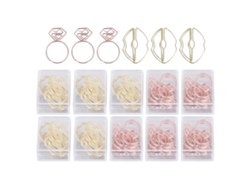100 Clips De Papel Metálicos En Forma De Anillos Labios Con Diamantes, Antideslizantes, Portátiles Y Lindos Para Clasificación De Archivos Oficina