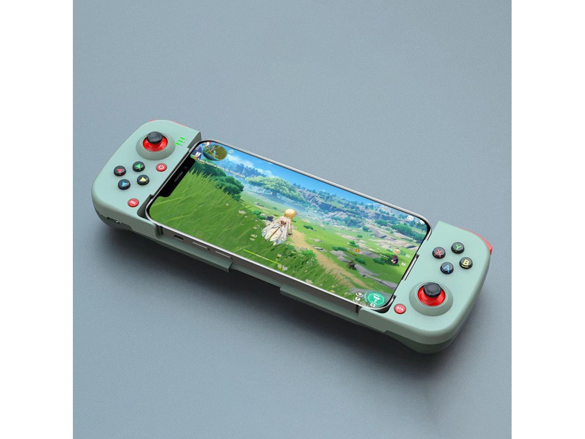 Controlador inalámbrico Bluetooth D3 para smartphones Android/iOS, conexión directa MFI, agarre extensible, color verde. Aeuzwr