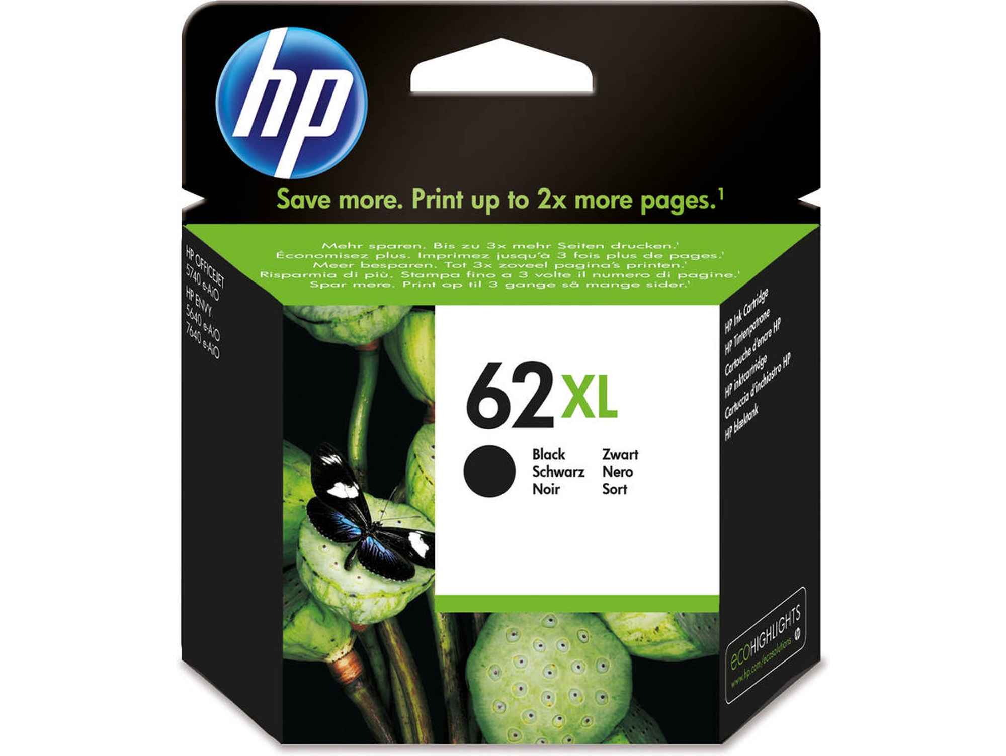 Cartucho de tinta HP HP 62XL Original Negro
