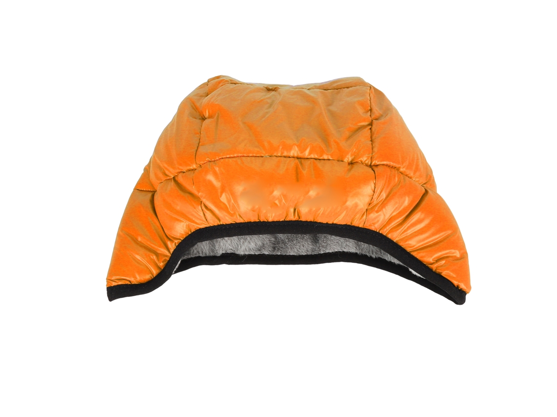 Gorro De Plumón De Pato Con Orejeras, Ligero, Cómodo, Cálido, Para Montañismo, Esquí, Patinaje, Naranja.
