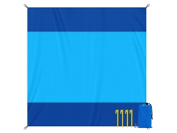 Manta Playa Impermeable Anti Arena 200x140cm Con Estacas Y Bolsa, Azul Oscuro