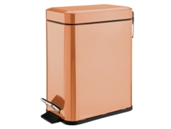 Pequeña Caja De Basura De Metal Con Caja De Recubrimiento De MDESIGN De 1,3 Galones De Desechos Rectangulares