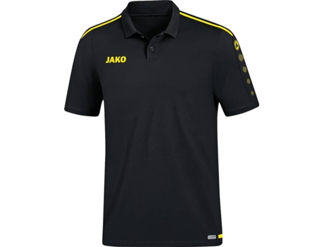 Polo para Hombre JAKO Striker 2.0 Negro, Amarillo para Multideportes (XS)