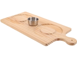 Bordeador De Cócteles De Madera Con Bandeja De Acero Resistente Y Azucarero.