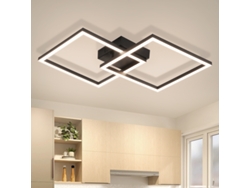 Lámpara De Techo Led Nettlife Para Dormitorio: Lámpara De Salón Negra De 24 W, Lámpara De Cocina Blanca Neutra De 4000 K,Y Ajustable.