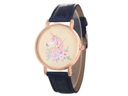 Reloj De Cuarzo Con Correa De Cuero, Estilo Moderno Y Sencillo Para Jóvenes Enamorados (azul Real)
