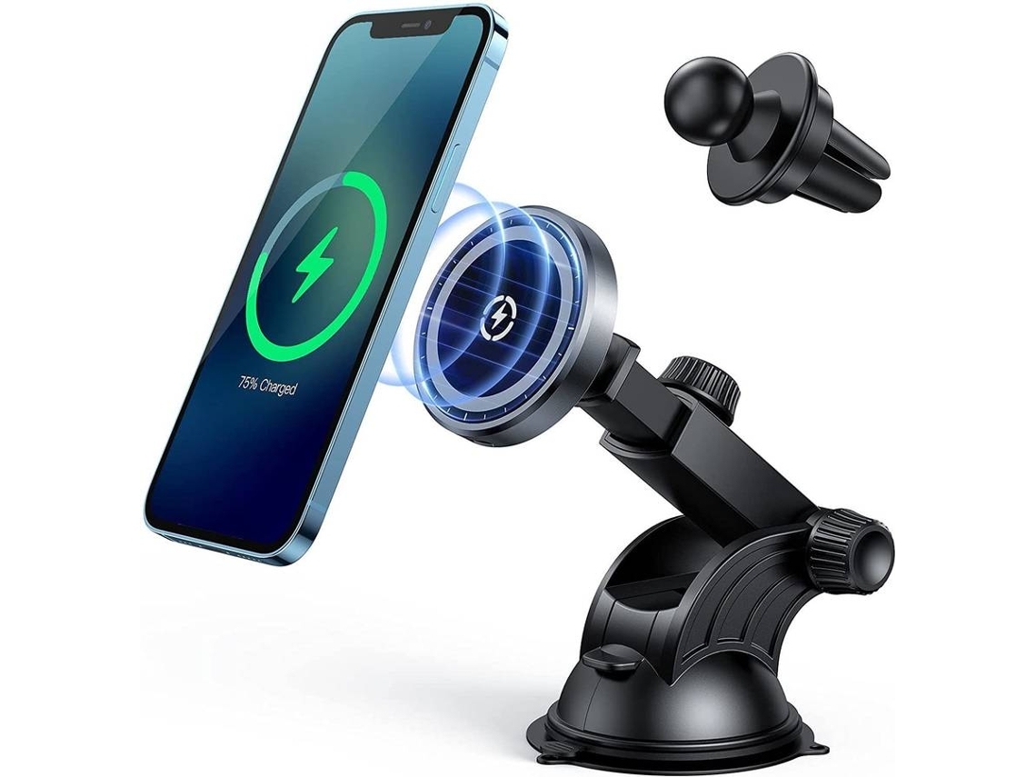 Cargador Coche Inalámbrico Mag Safe Compatible para iPhone 12 Pro Max/12 Mini/12 Pro/12 YIZHOOD Negro