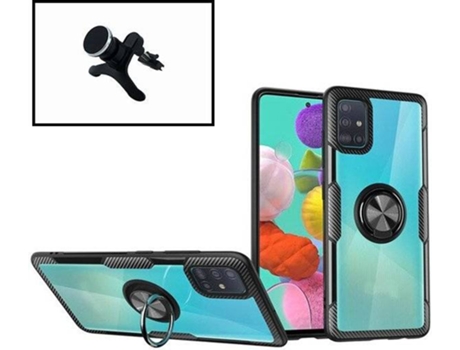 Kit Funda y Soporte Samsung Galaxy S10 Plus Clear Armor Transparente y Negro