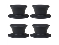 Perillas de silicona negra para tapa de olla, tamaño estándar, resistentes al calor y duraderas.